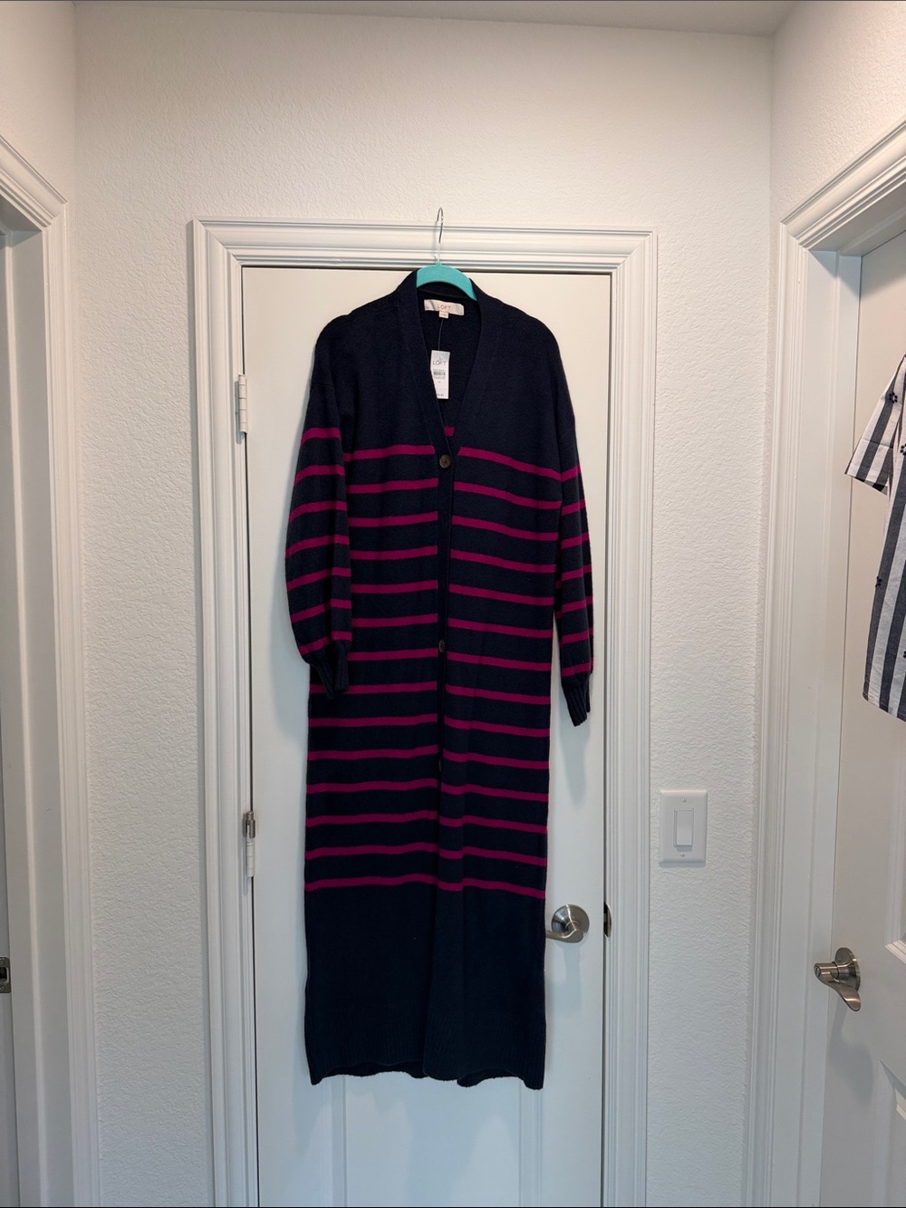 LOFT Navy Knit Cardigan sweater dress